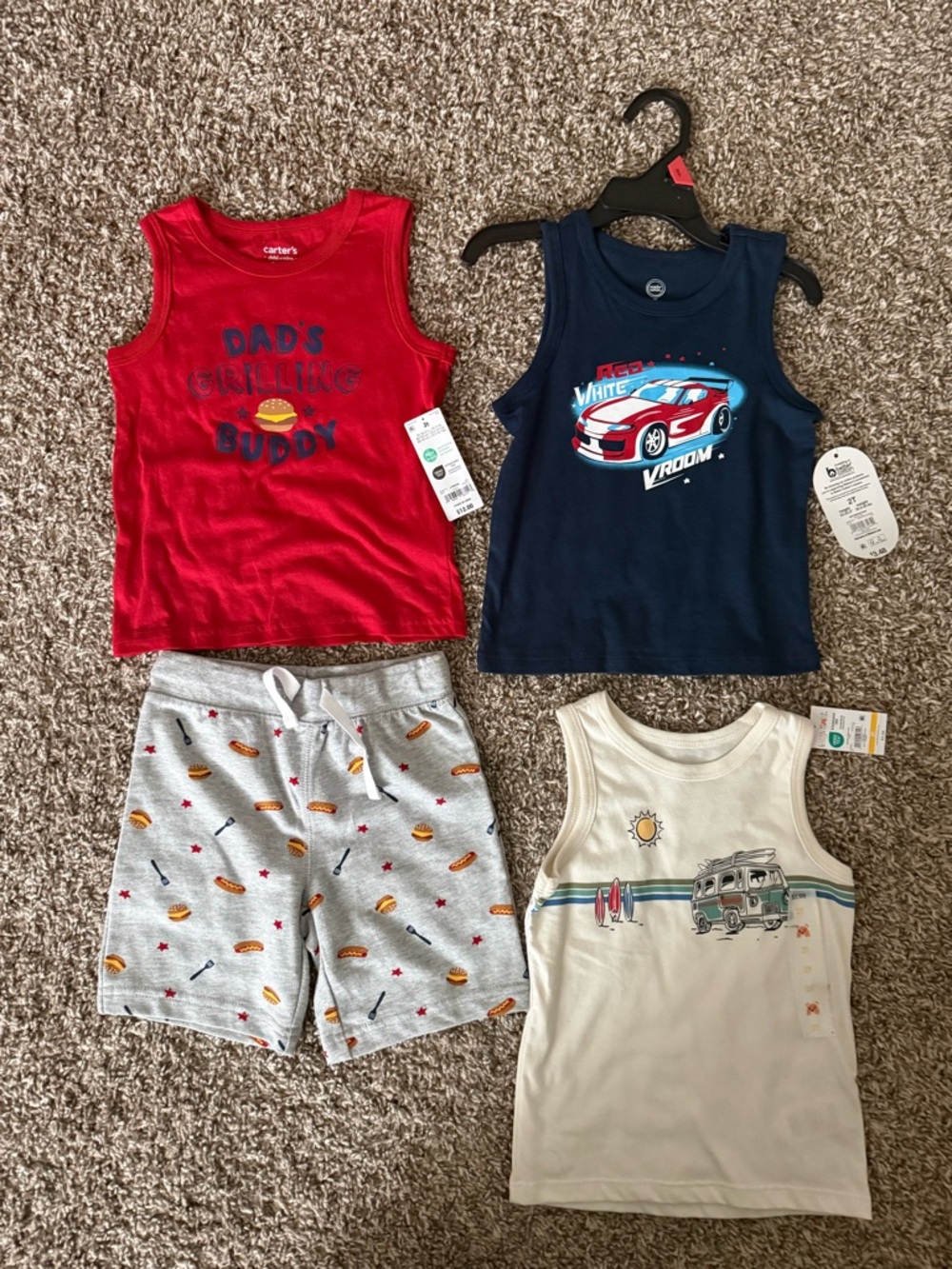 Carter's Set, Granamials sleeveless and wonder nation sleeveless shirt- size 2T